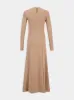 Gathered Wool Jersey Long Dress sold by Fashion Clinic
