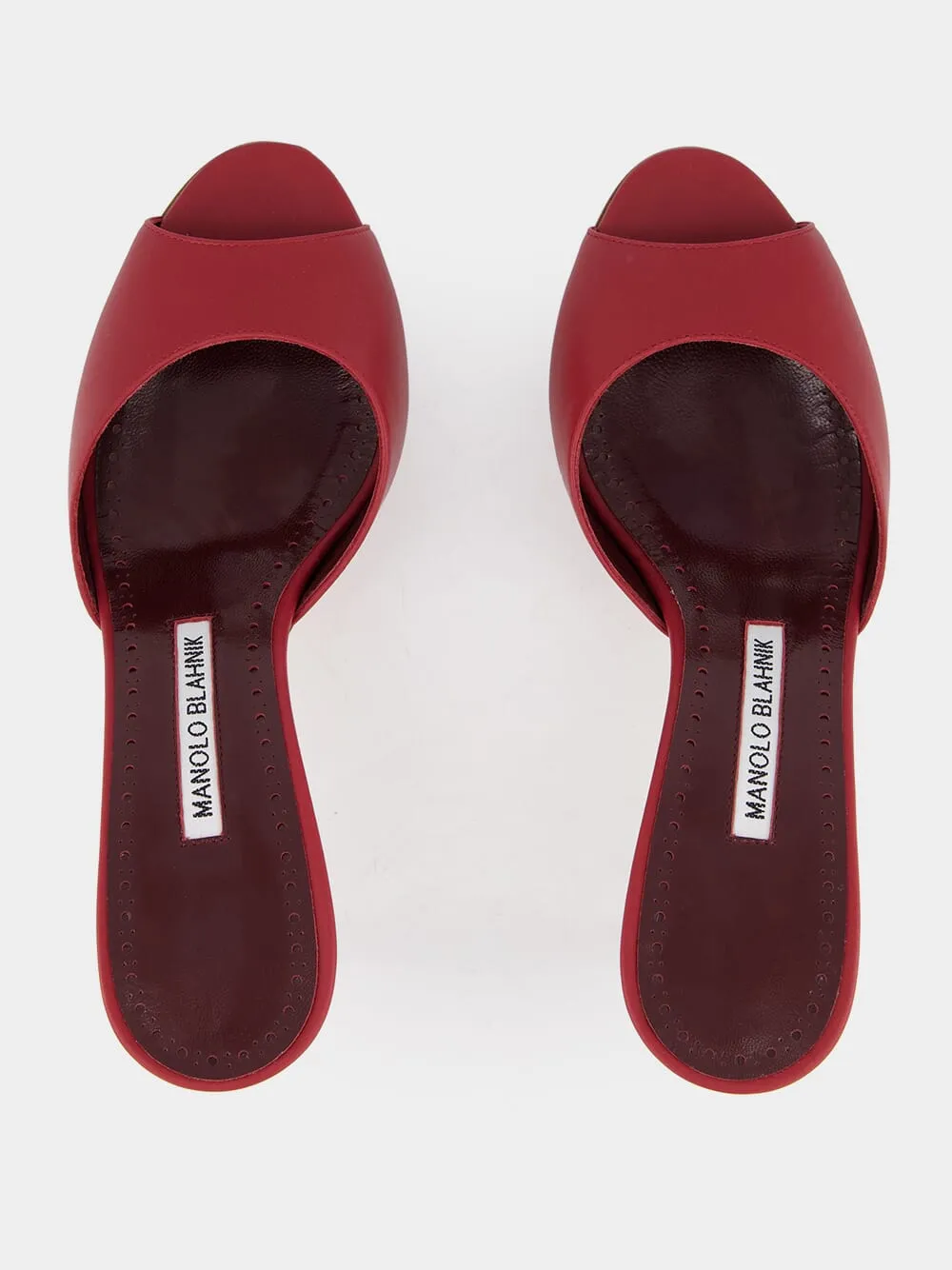 Red Leather Jada Mules sold by Fashion Clinic product image thumbnail 4