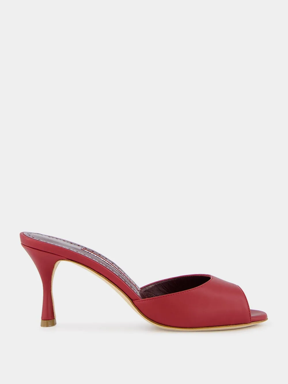 Red Leather Jada Mules sold by Fashion Clinic