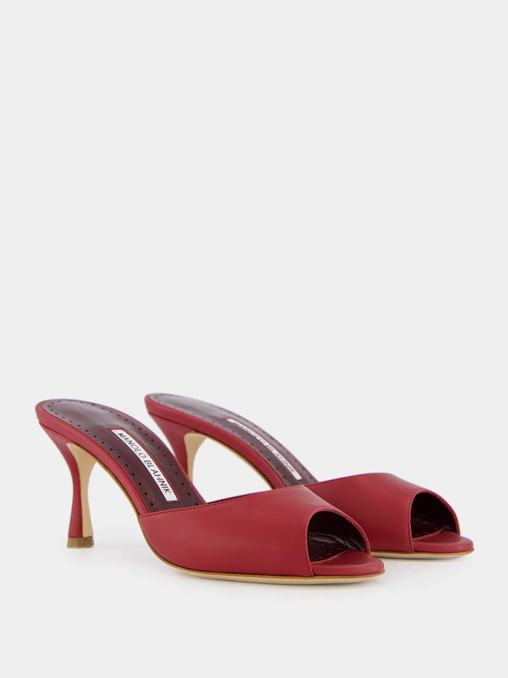 Red Leather Jada Mules sold by Fashion Clinic product image thumbnail 3