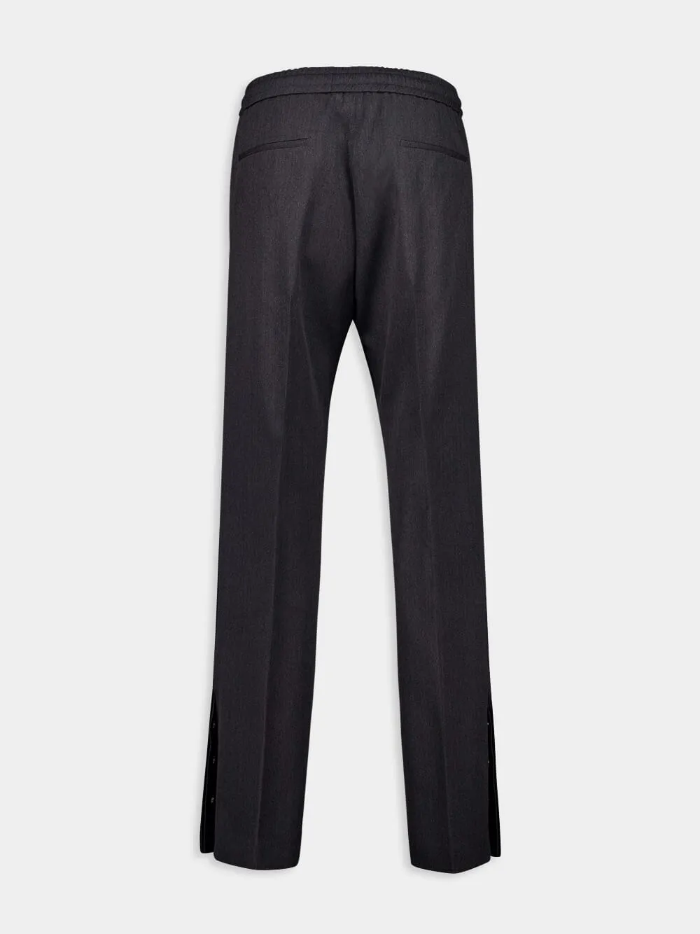 Anthracite Grey Logo-Trim Trousers sold by Fashion Clinic product image thumbnail 2