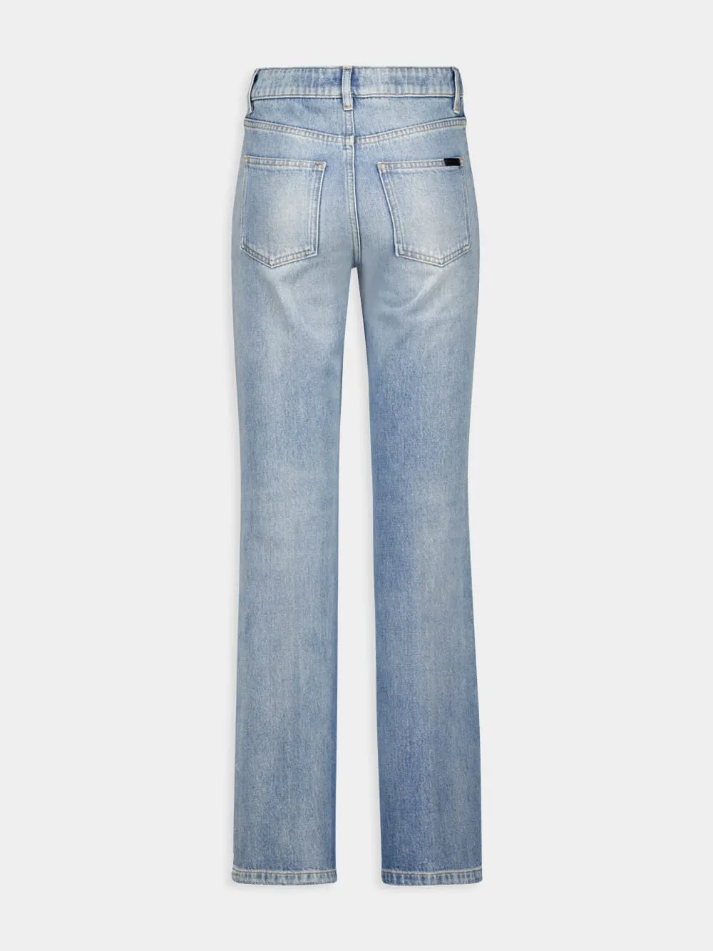 Light Blue Tapered Leg Denim Jeans sold by Fashion Clinic product image thumbnail 2