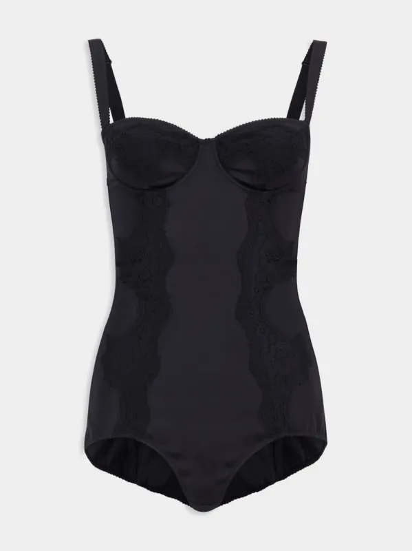 Silk Balconette-Bra Bodysuit sold by Fashion Clinic