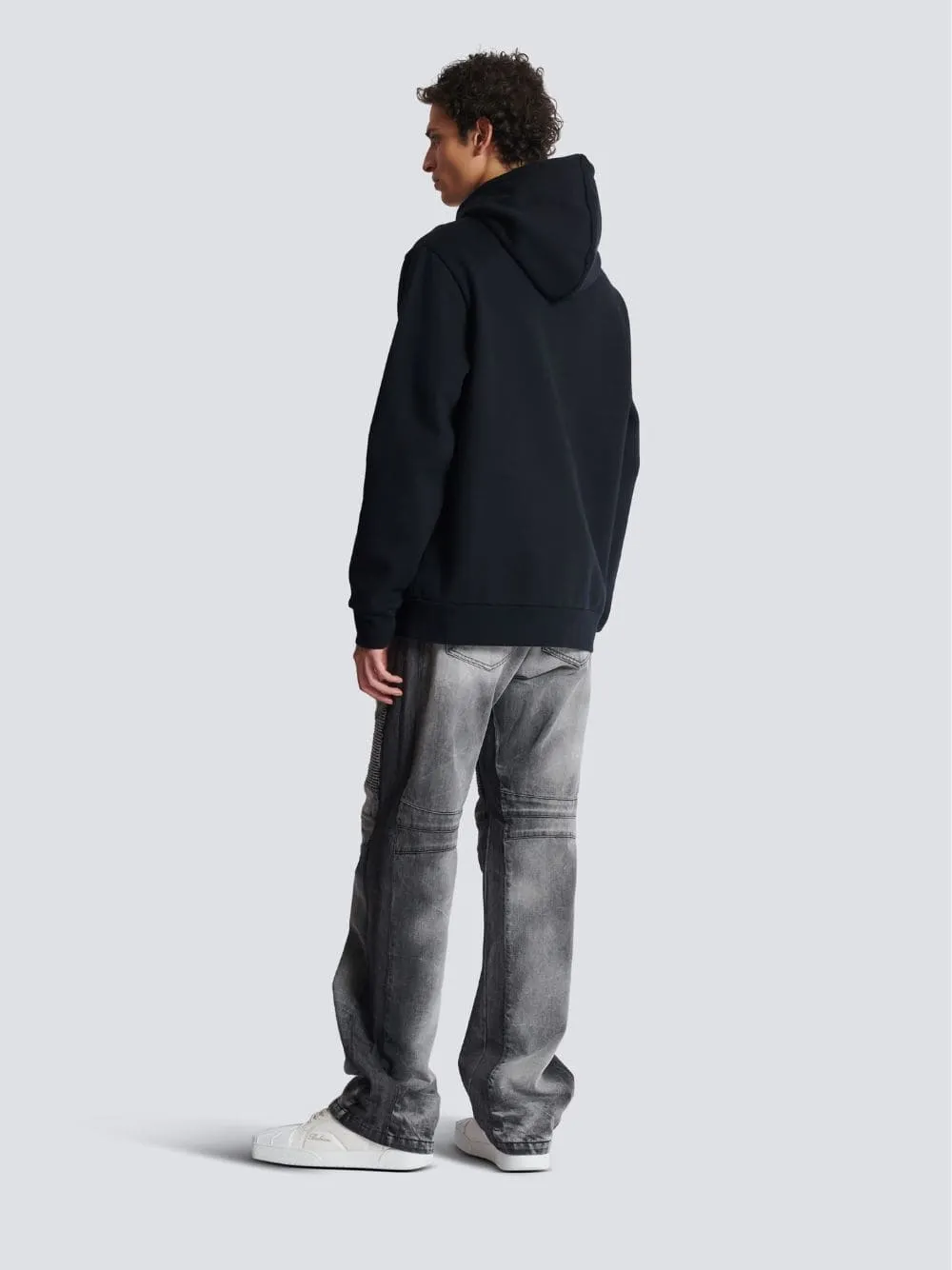 Black Kiss Print Hoodie sold by Fashion Clinic product image thumbnail 4