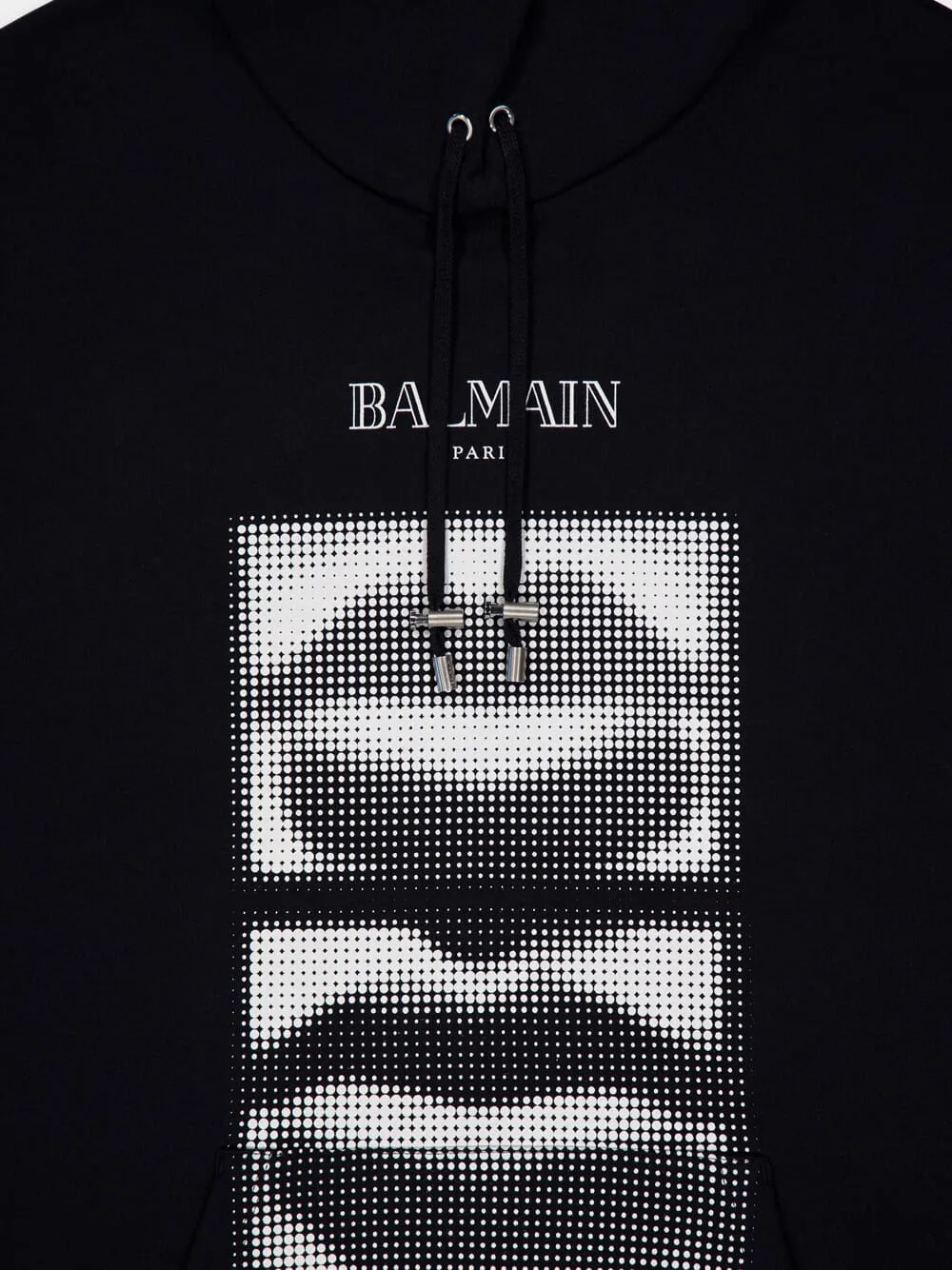 Black Kiss Print Hoodie sold by Fashion Clinic product image thumbnail 5