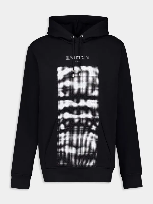 Black Kiss Print Hoodie sold by Fashion Clinic