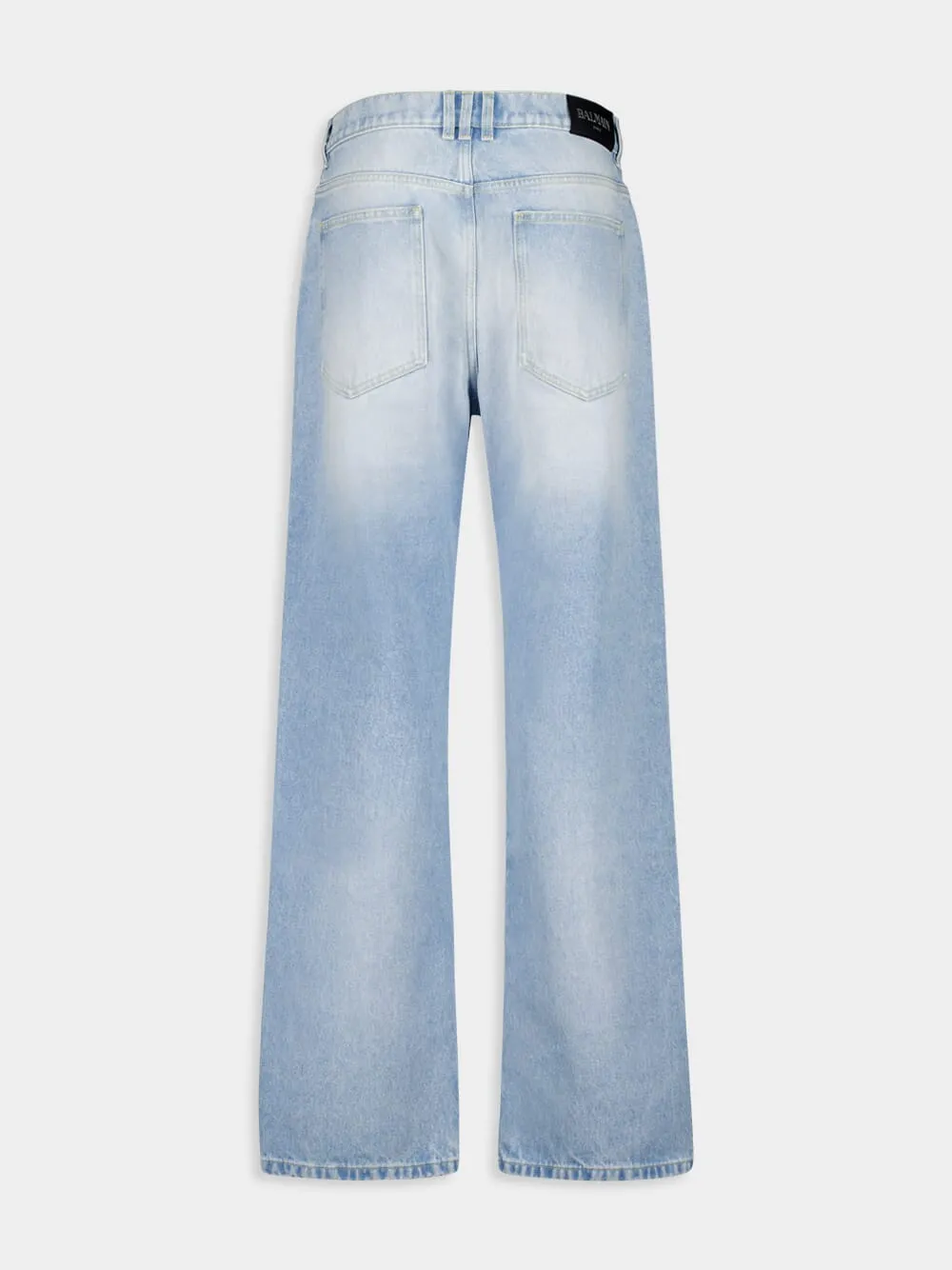 Light Blue Washed Denim Jeans sold by Fashion Clinic product image thumbnail 2