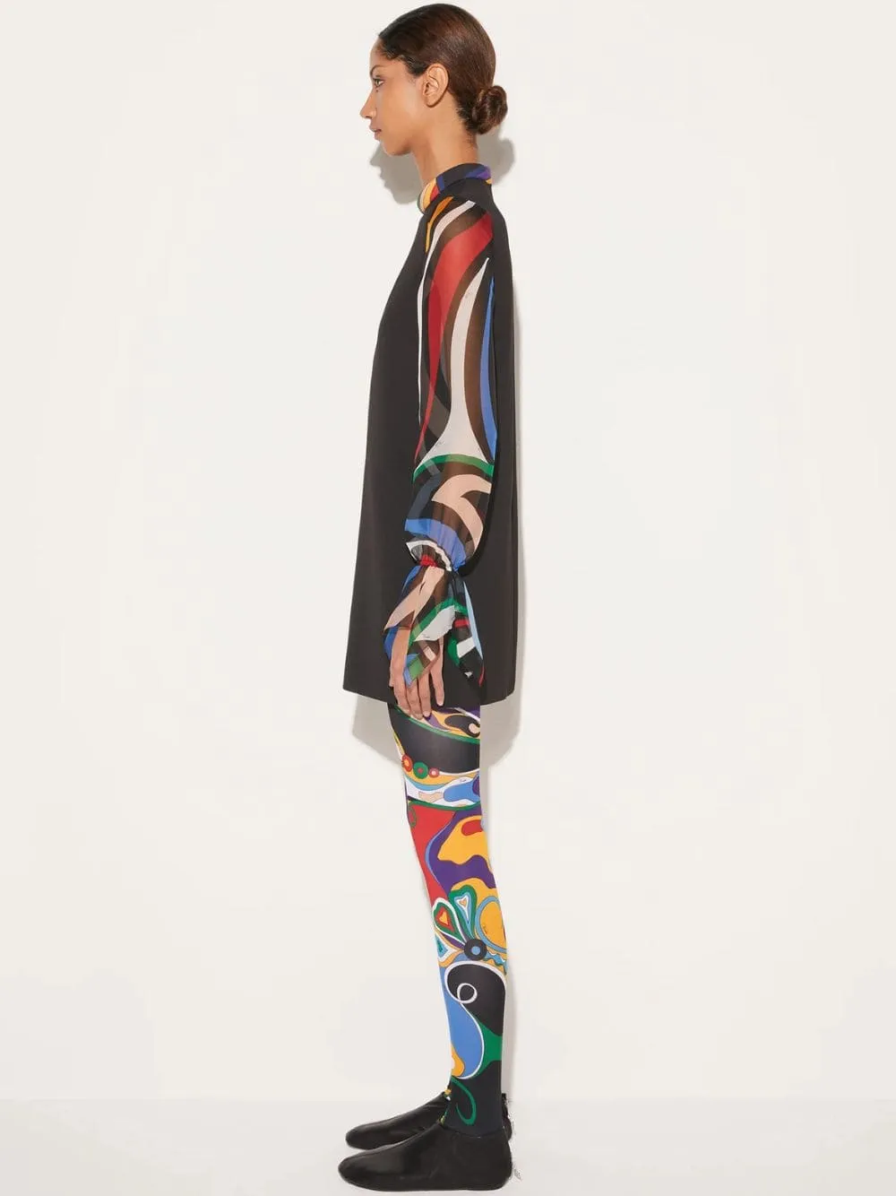 Black Marmo-Print Mini Dress sold by Fashion Clinic product image thumbnail 5