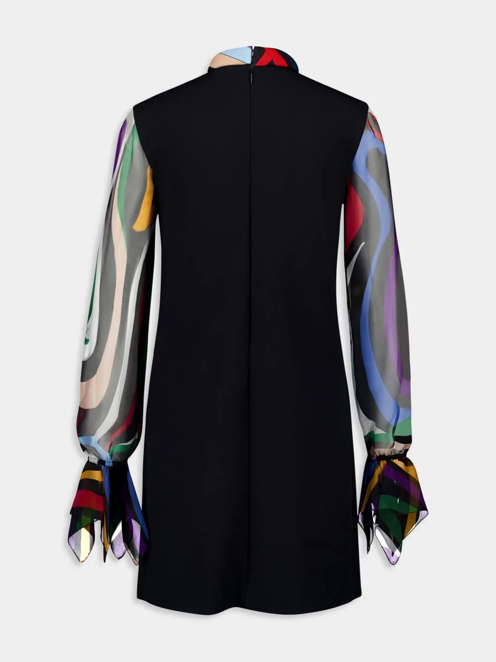 Black Marmo-Print Mini Dress sold by Fashion Clinic product image thumbnail 3
