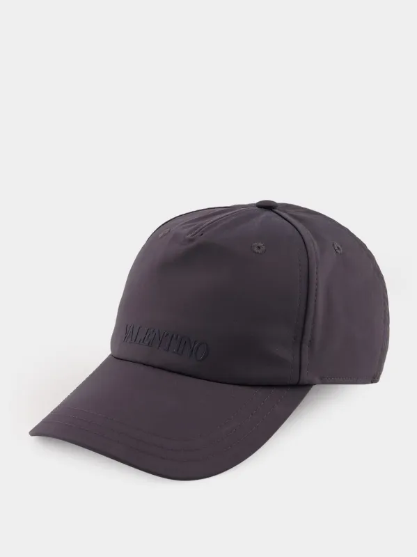 Black Techno Drill Logo Baseball Cap sold by Fashion Clinic
