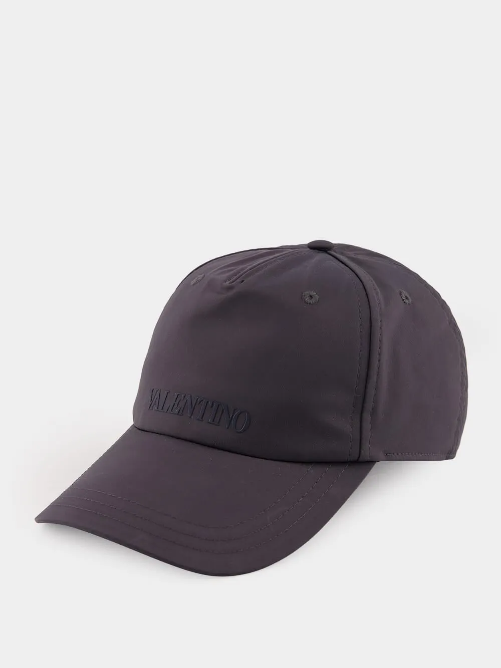 Black Techno Drill Logo Baseball Cap sold by Fashion Clinic