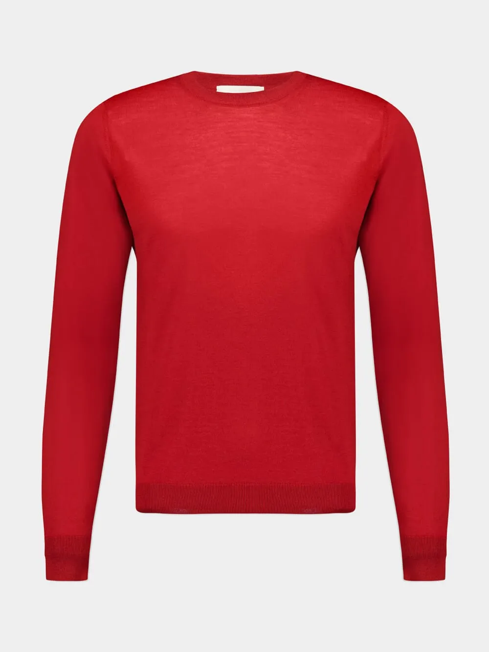 Red Crewneck Cashmere Sweater sold by Fashion Clinic