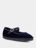 Blue Velvet Mary Jane Flats sold by Fashion Clinic