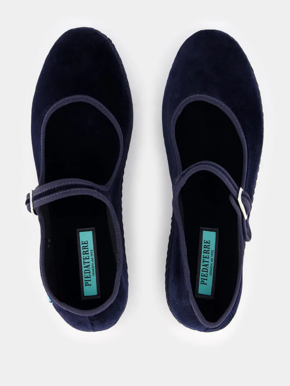 Blue Velvet Mary Jane Flats sold by Fashion Clinic product image thumbnail 4