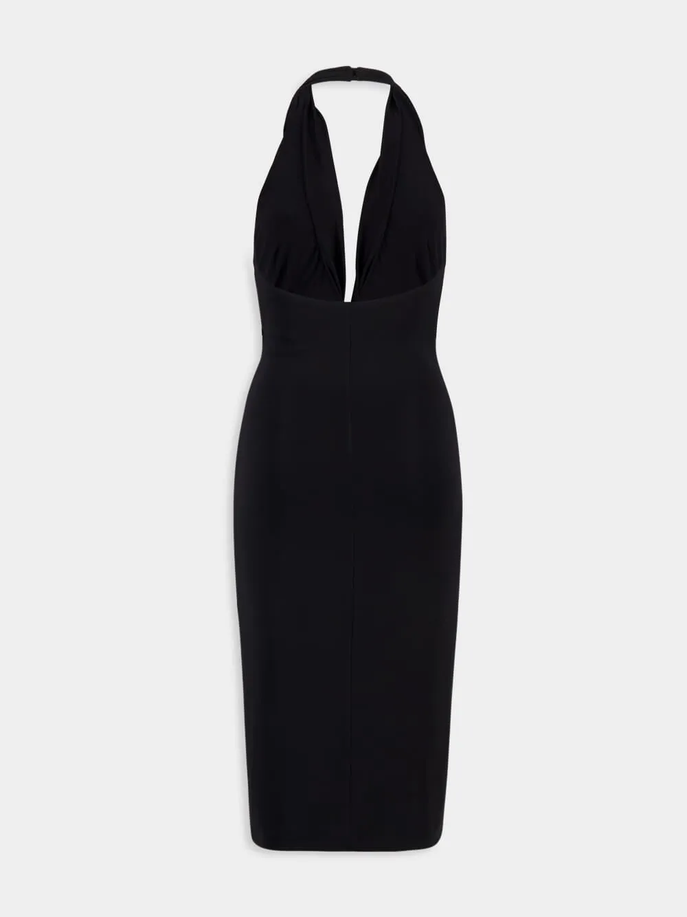 Black Halterneck Midi Dress sold by Fashion Clinic product image thumbnail 2