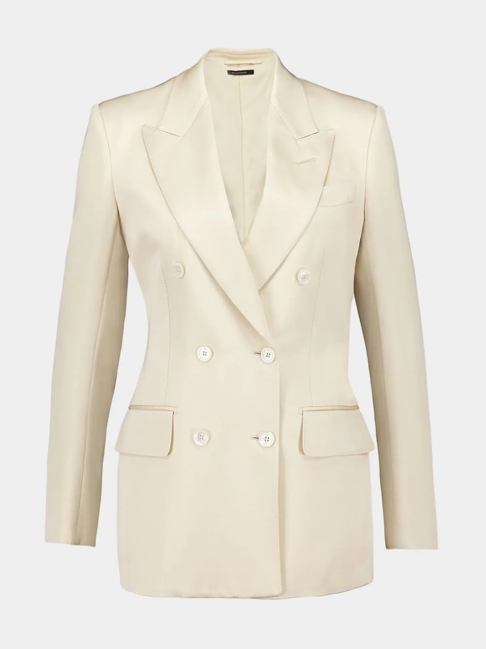 Champagne Double Breasted Jacket sold by Fashion Clinic