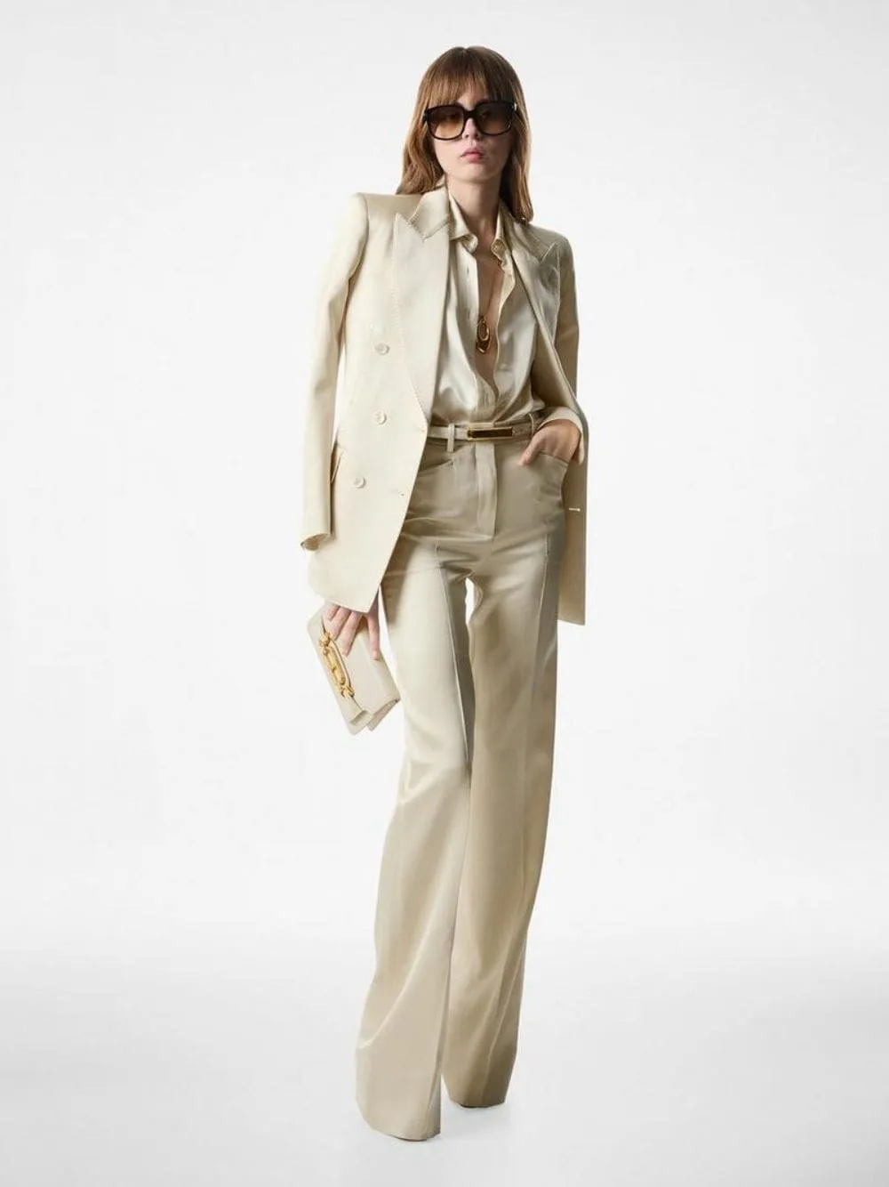 Champagne Double Breasted Jacket sold by Fashion Clinic product image thumbnail 2