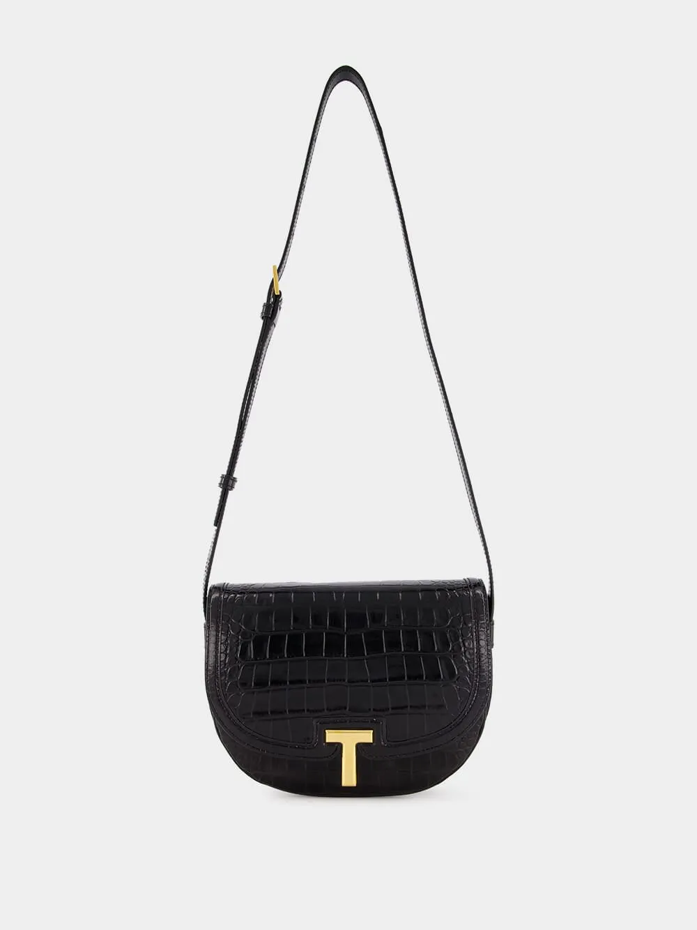 Black Crocodile Leather Wallis Crossbody Bag sold by Fashion Clinic product image thumbnail 3
