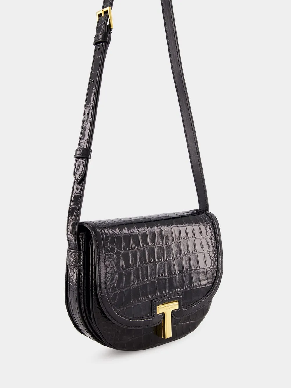 Black Crocodile Leather Wallis Crossbody Bag sold by Fashion Clinic product image thumbnail 4