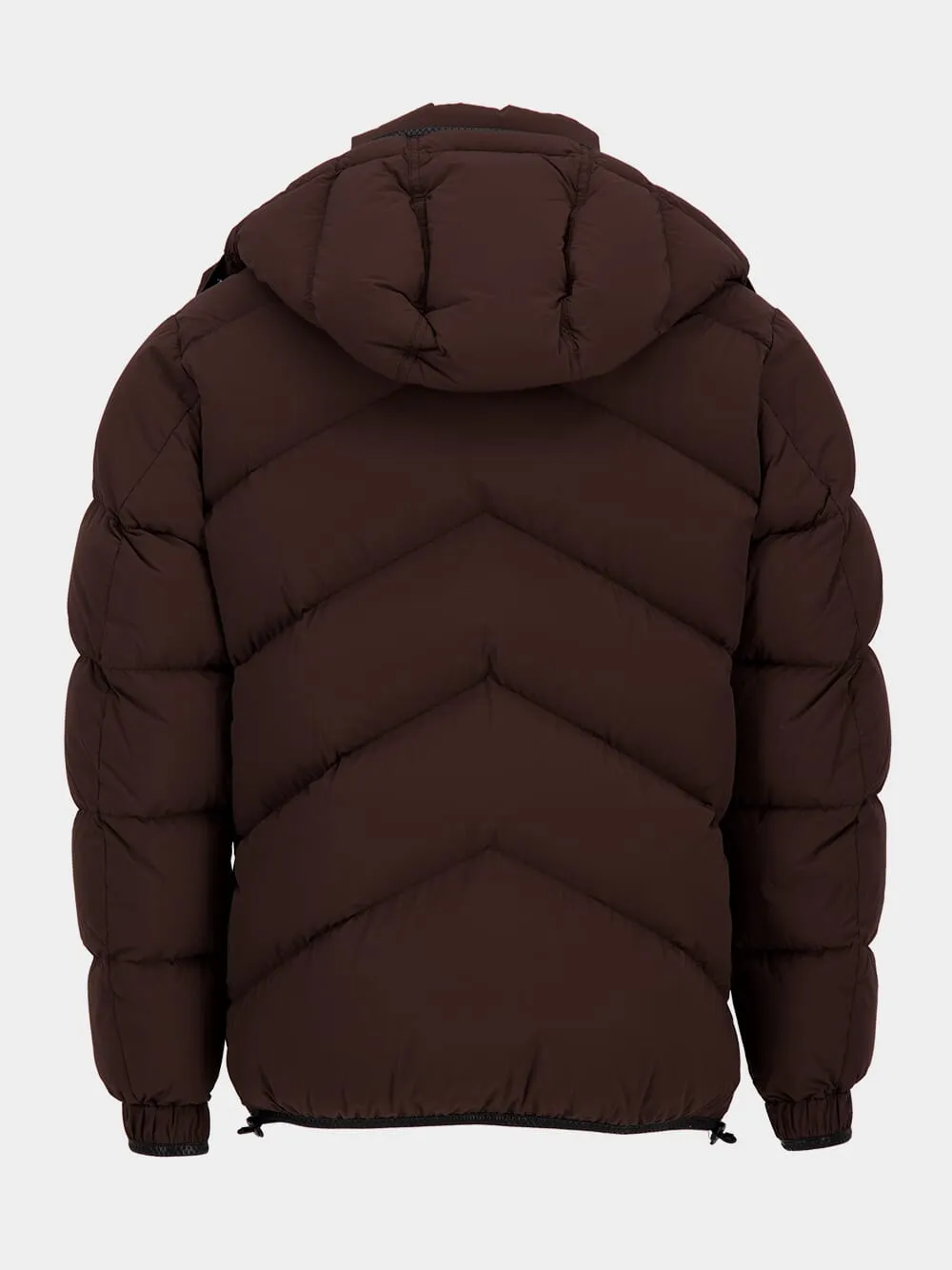 Chocolate Brown Light Nylon Down Jacket sold by Fashion Clinic product image thumbnail 3