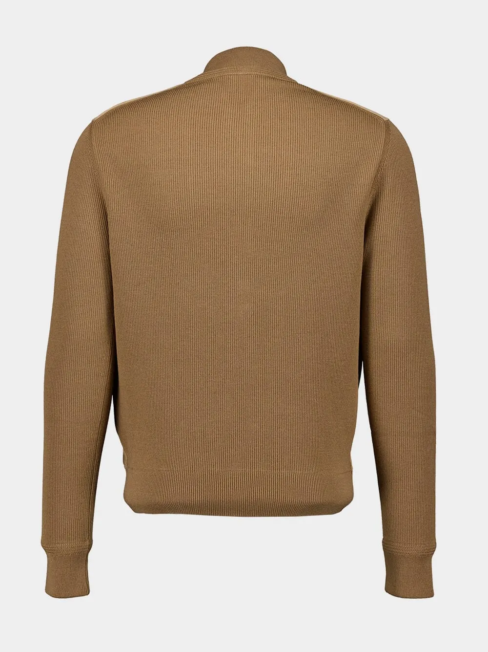 Camel Bomber Merino Suede sold by Fashion Clinic product image thumbnail 2