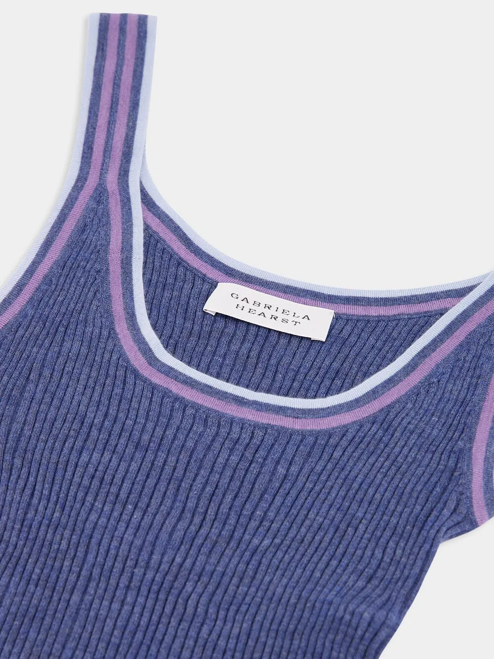 Denim Blue Chen Tank Top sold by Fashion Clinic product image thumbnail 3