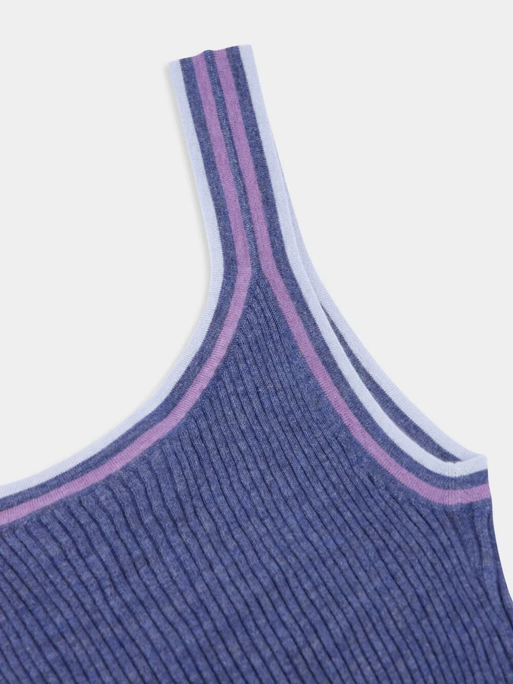 Denim Blue Chen Tank Top sold by Fashion Clinic product image thumbnail 4