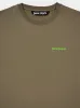 Khaki Embroidered Logo Cotton T-Shirt sold by Fashion Clinic