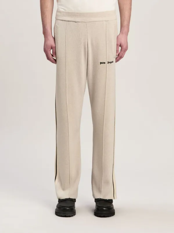 Beige Wool-Cashmere Track Pants sold by Fashion Clinic