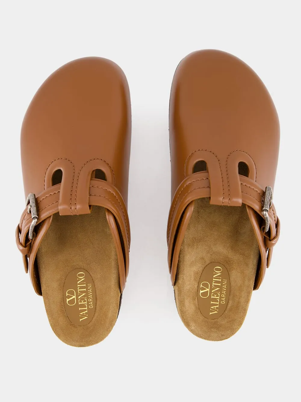 Tobacco Calfskin Leather Sabot sold by Fashion Clinic product image thumbnail 4
