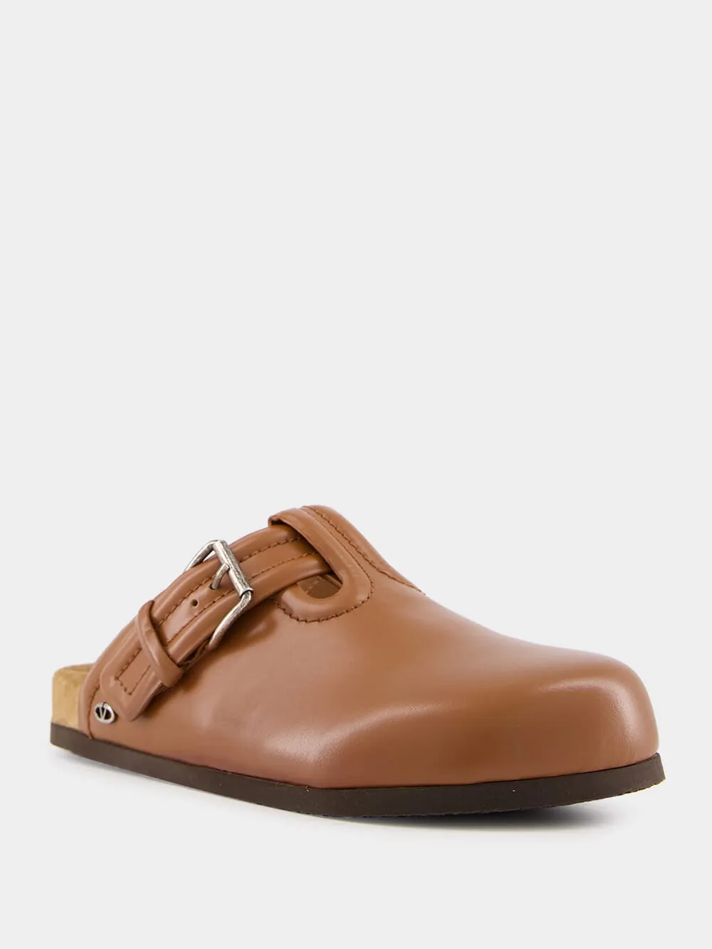 Tobacco Calfskin Leather Sabot sold by Fashion Clinic product image thumbnail 2