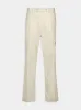 Cream Tapered Cotton Trousers sold by Fashion Clinic