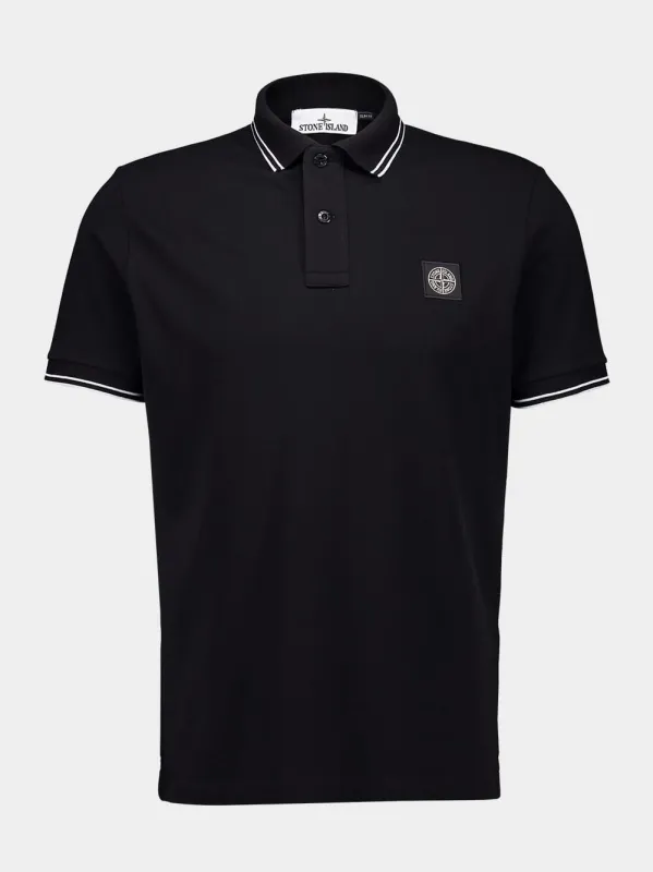 Black Slim Fit Polo Shirt sold by Fashion Clinic