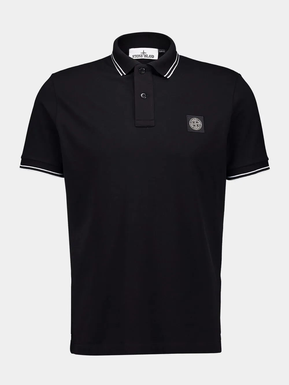 Black Slim Fit Polo Shirt sold by Fashion Clinic