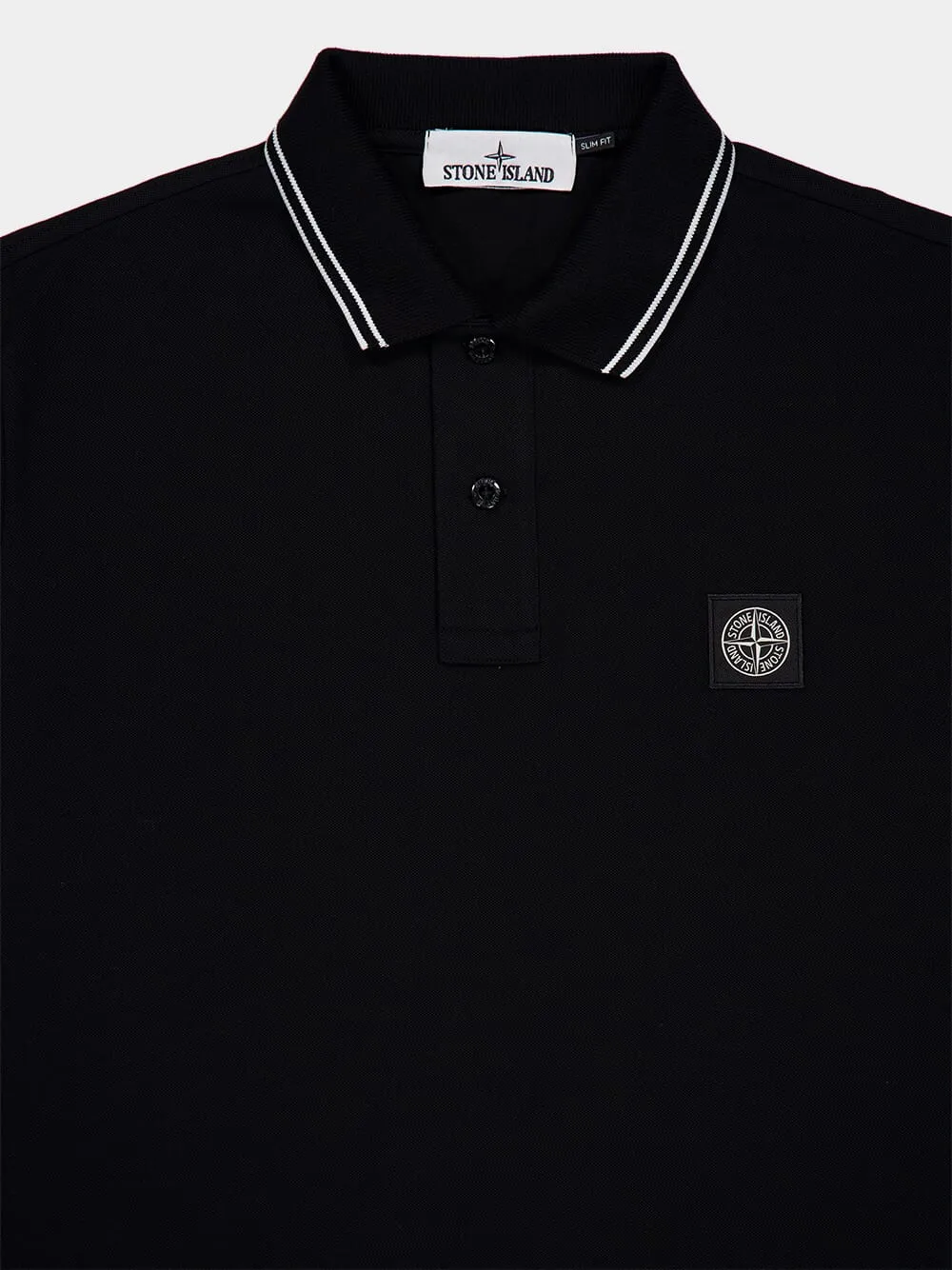 Black Slim Fit Polo Shirt sold by Fashion Clinic product image thumbnail 5