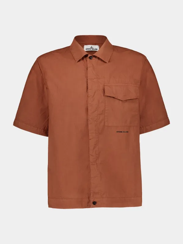 Rust Orange Spread Collar Shirt sold by Fashion Clinic