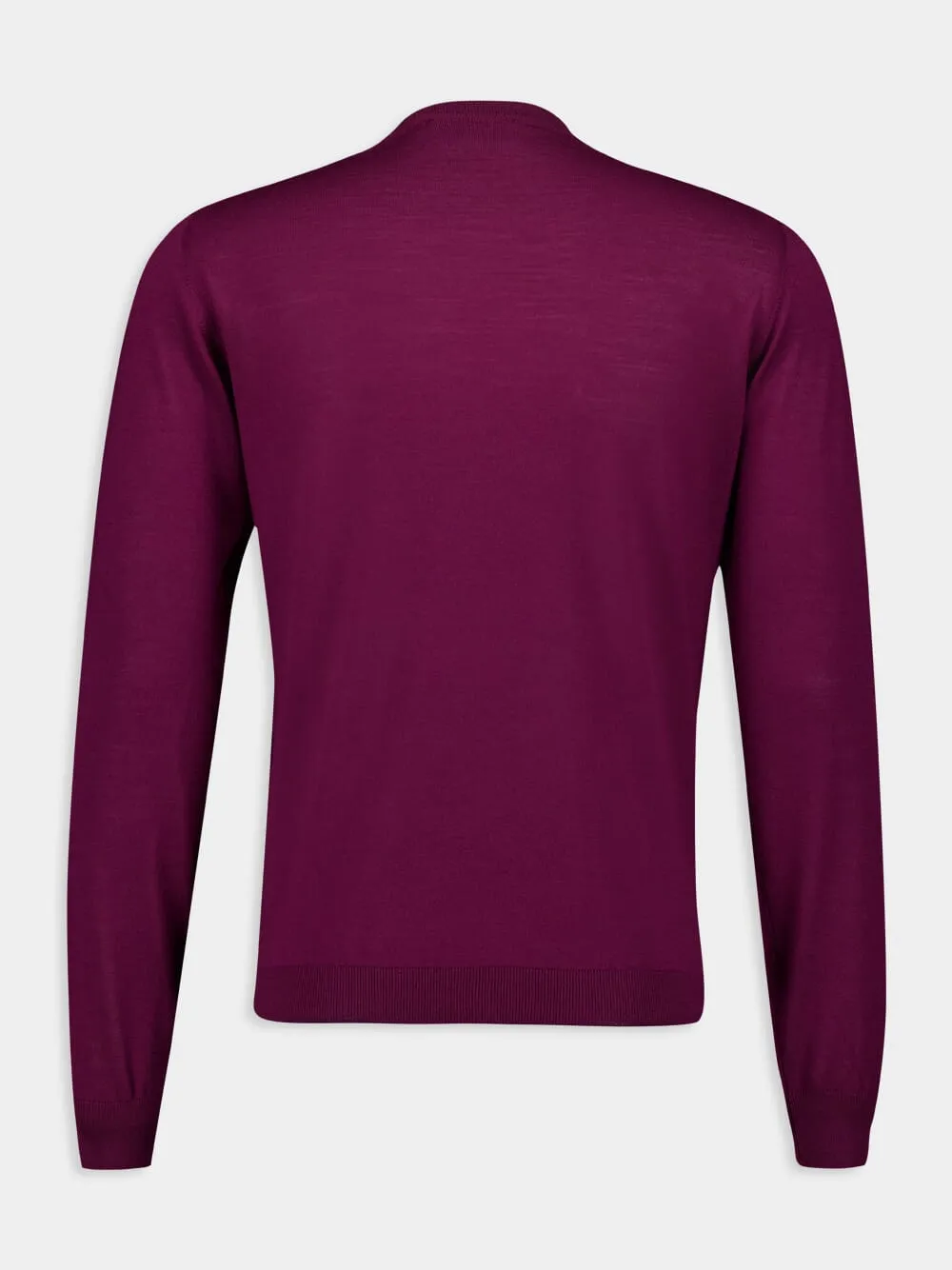 Burgundy fine merino wool crewneck sold by Fashion Clinic product image thumbnail 2