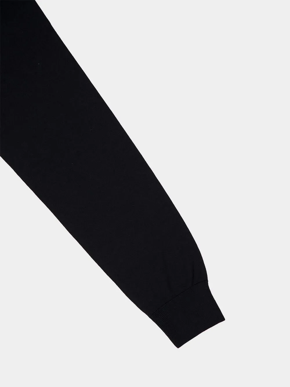 Black Lightweight merino wool crewneck sold by Fashion Clinic product image thumbnail 4