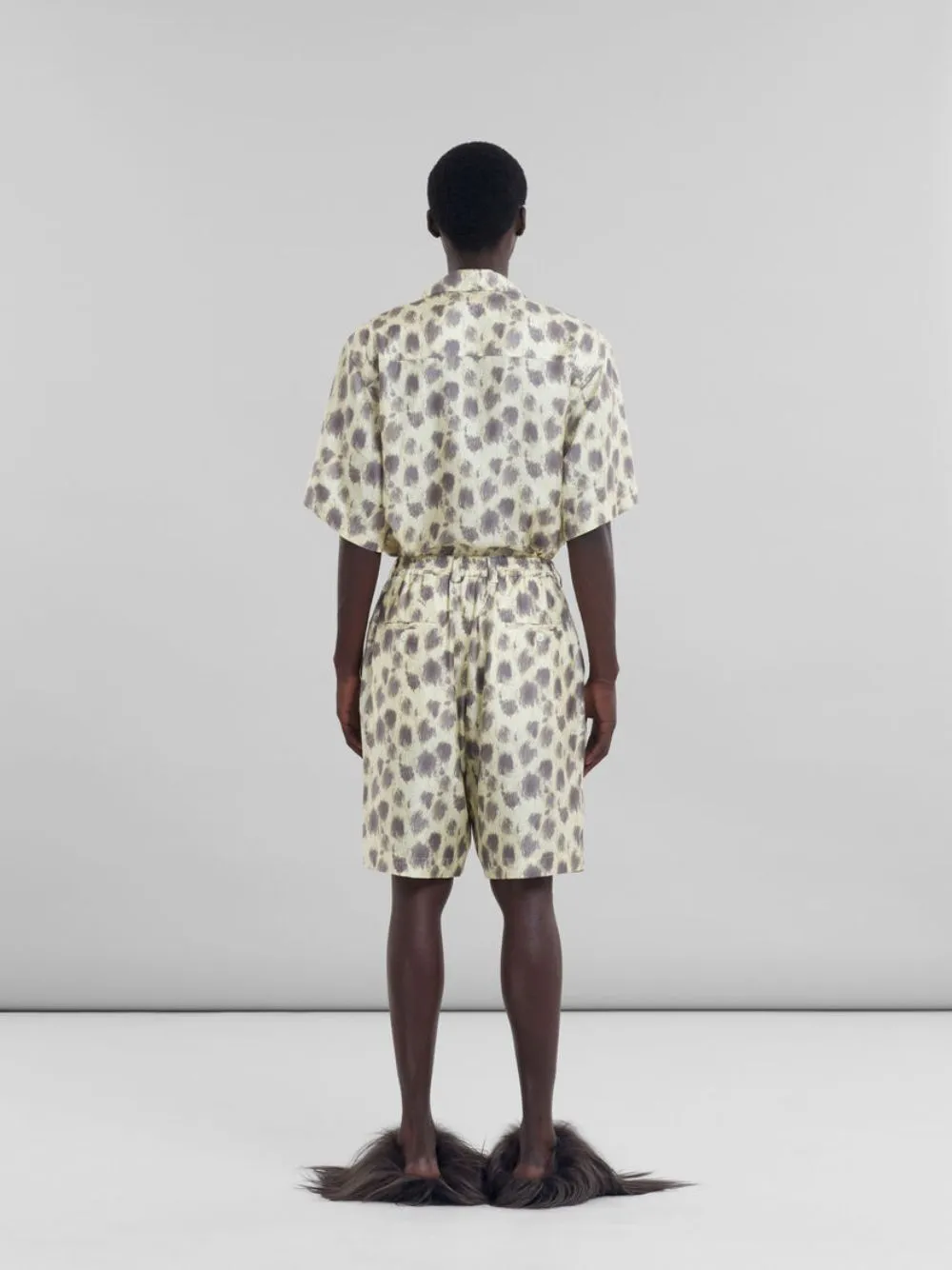 Crayon Leopard Prints Silk Bowling Shirt sold by Fashion Clinic product image thumbnail 5