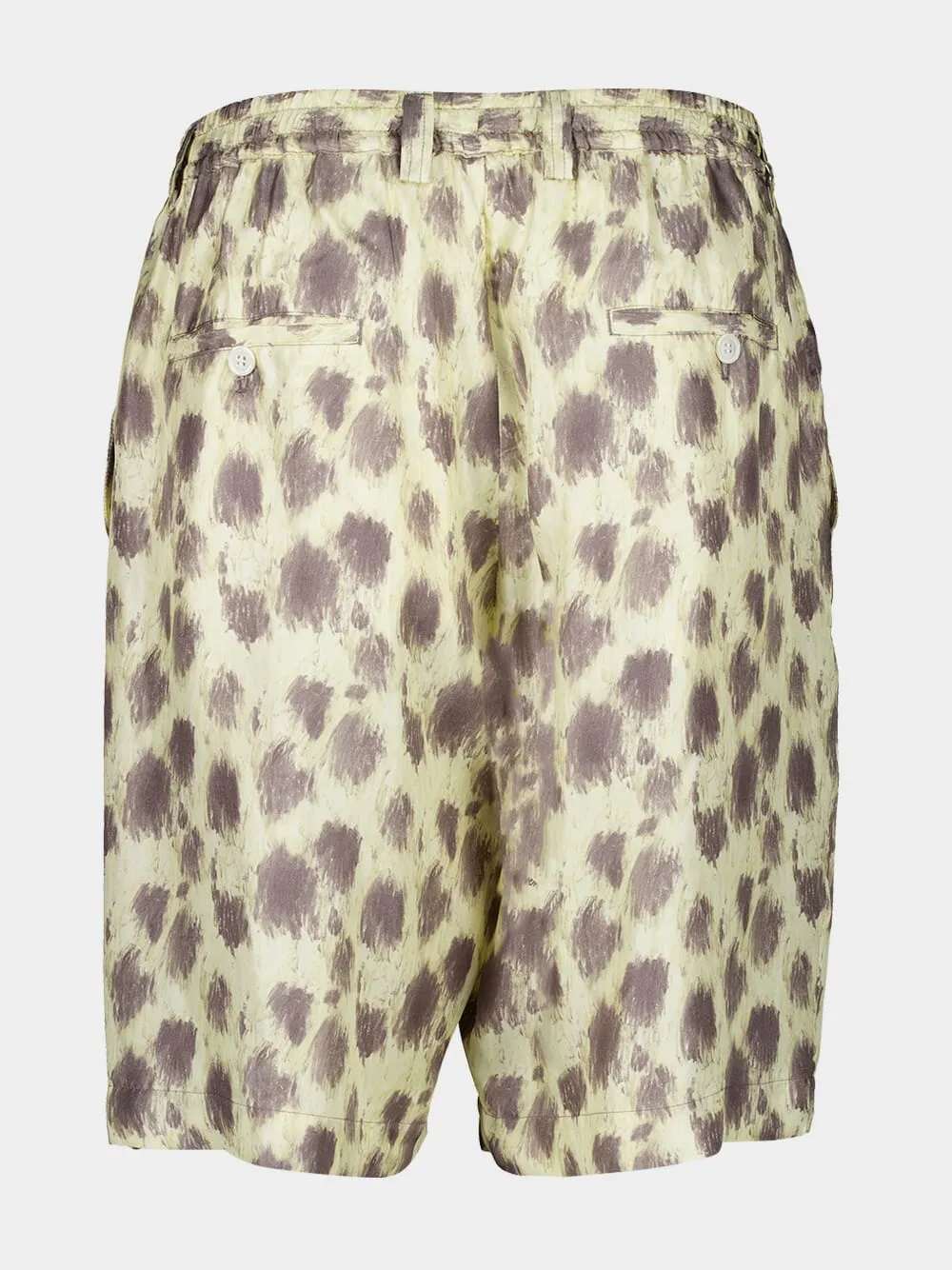 Crayon Leopard Prints Silk Bermuda Shorts sold by Fashion Clinic product image thumbnail 3
