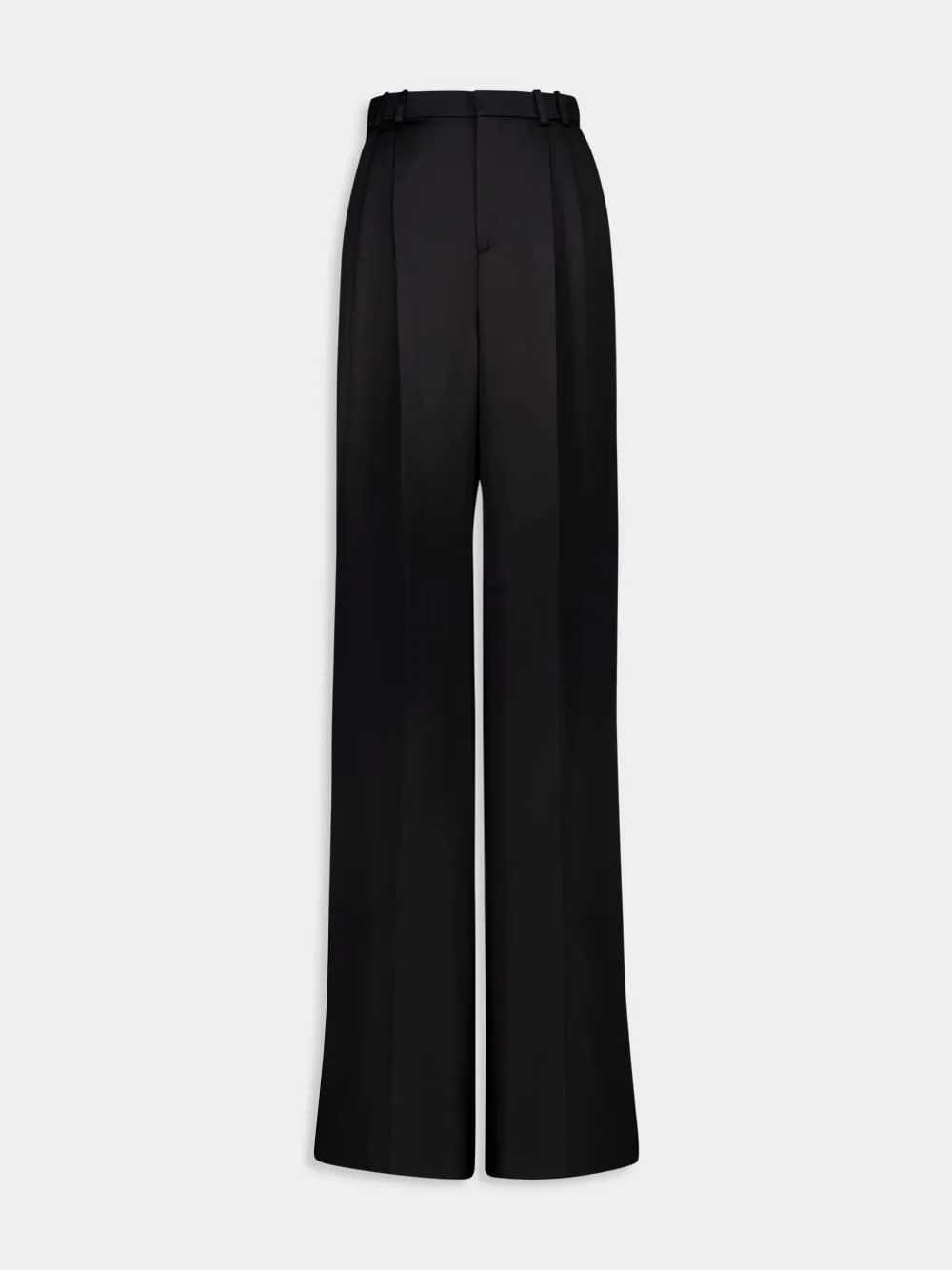 High-Waisted Silk Satin Trousers sold by Fashion Clinic