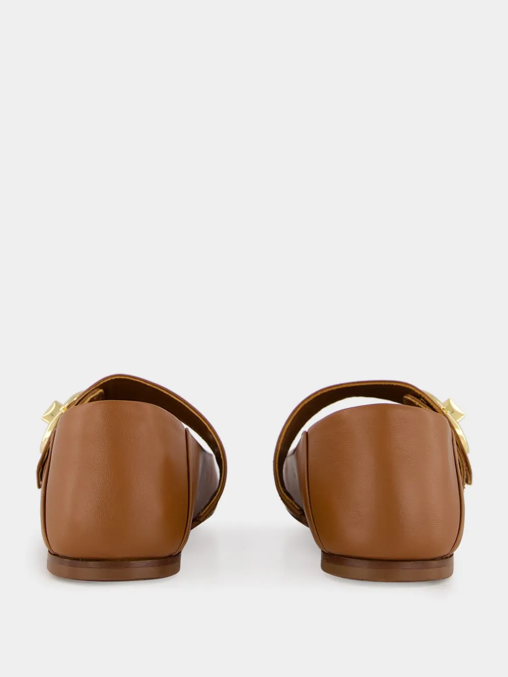 Tobacco VLogo Locker Mary Jane Ballerina Flats sold by Fashion Clinic product image thumbnail 5