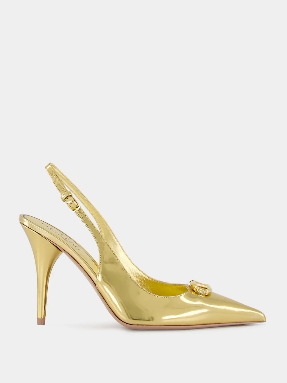 VLogo Signature Leather Slingback Pumps sold by Fashion Clinic