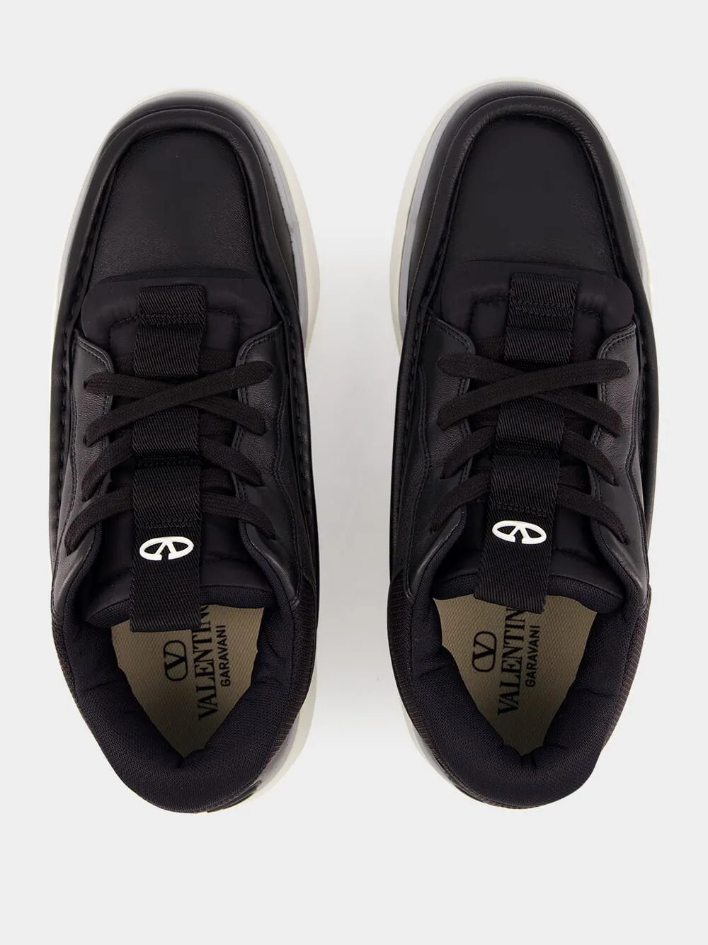 Calfskin Leather Mid-Top Sneakers sold by Fashion Clinic product image thumbnail 4