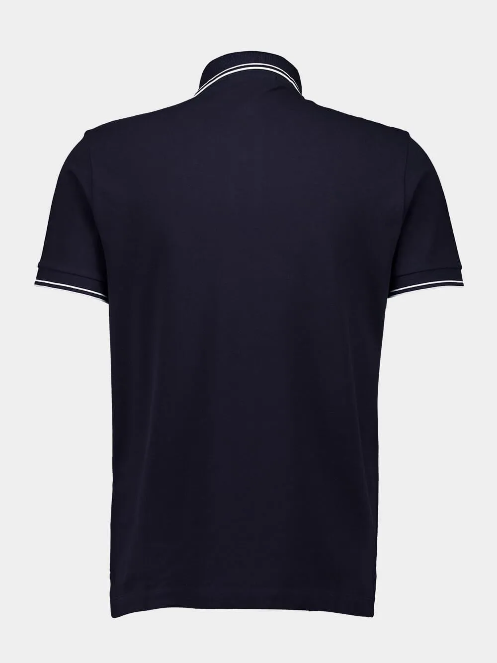 Navy Blue Slim Fit Short Sleeve Polo Shirt sold by Fashion Clinic product image thumbnail 3