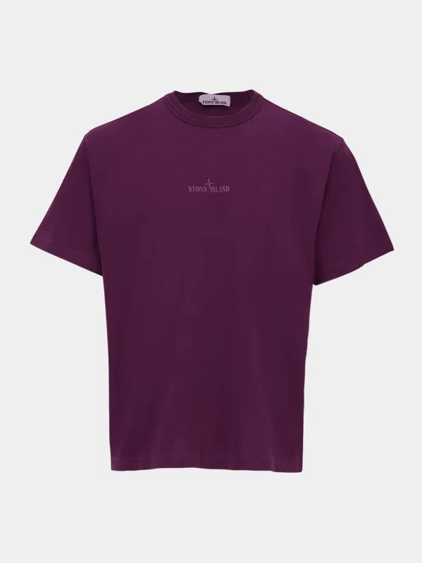 Burgundy Short Sleeve T-Shirt with Embroidery sold by Fashion Clinic
