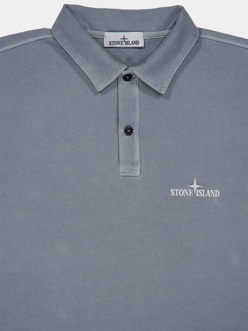 Grey Logo Embroidery Polo Shirt sold by Fashion Clinic product image thumbnail 5