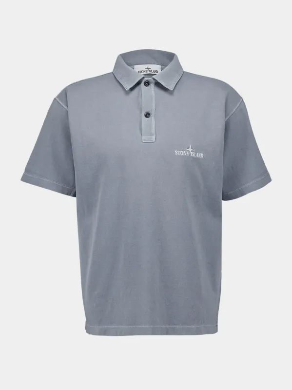 Grey Logo Embroidery Polo Shirt sold by Fashion Clinic