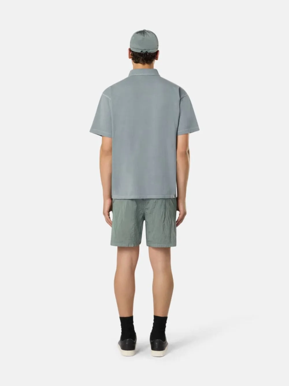 Grey Logo Embroidery Polo Shirt sold by Fashion Clinic product image thumbnail 4