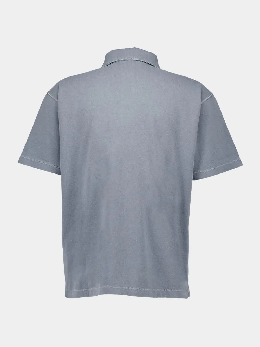 Grey Logo Embroidery Polo Shirt sold by Fashion Clinic product image thumbnail 3